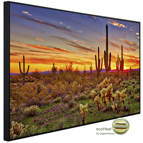 papermoon Infrarotheizung »EcoHeat – Saguaros Sunset Phoenix«, Matt-Effekt – bunt