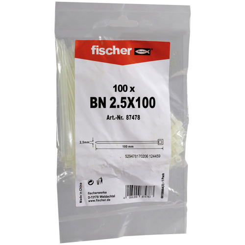 fischer - Kabelbinder BN 2,5x100 transparent