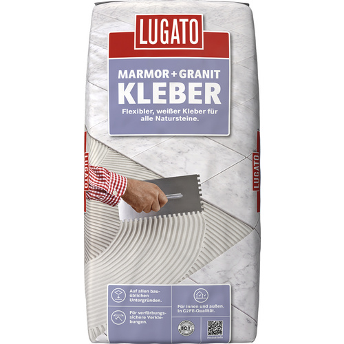 Lugato Natursteinfliesenkleber Marmor+Granit, 20 kg