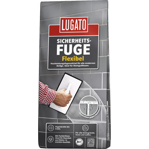 Lugato Sicherheitsfuge, flexibel silbergrau 5 kg