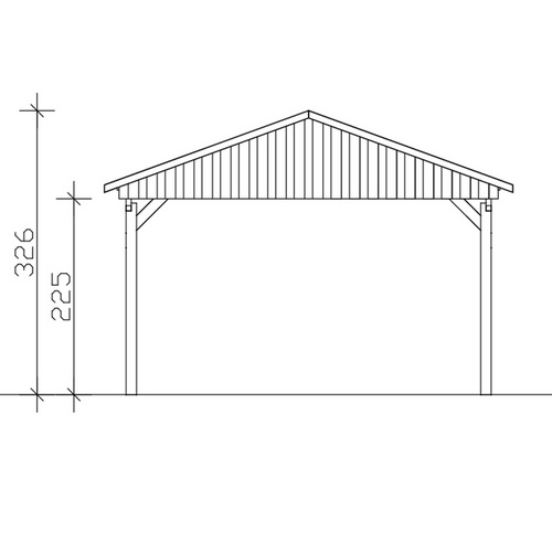 Thumbnail - SKANHOLZ Carport »Fichtelberg«, BxT: 423 x 808 cm, Firsthöhe: 326 cm, unbehandelt - beige