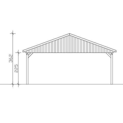 SKANHOLZ Carport »Fichtelberg«, BxT: 6...