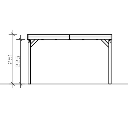 SKANHOLZ Carport »Grunewald«, BxT: 427...