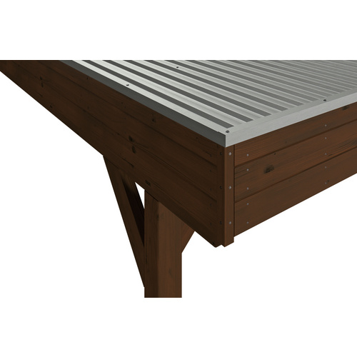 Thumbnail - SKANHOLZ Carport »Grunewald«, BxT: 622 x 796 cm, Firsthöhe: 255 cm, lasiert - braun