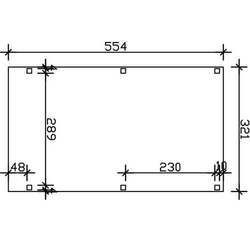 Thumbnail - SKANHOLZ Carport »Grunewald«, BxT: 321 x 554 cm, Firsthöhe: 243 cm, lasiert - braun