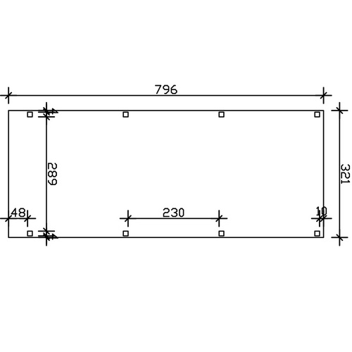 SKANHOLZ Carport »Grunewald«, BxT: 321...