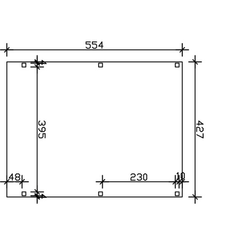 Thumbnail - SKANHOLZ Carport »Grunewald«, BxT: 427 x 554 cm, Firsthöhe: 251 cm, lasiert - braun