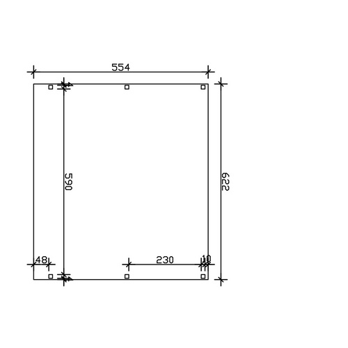 SKANHOLZ Carport »Grunewald«, BxT: 622...