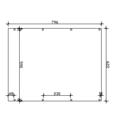 SKANHOLZ Carport »Grunewald«, BxT: 622...