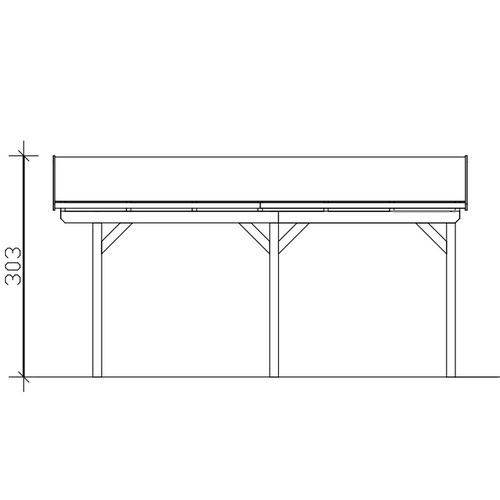 SKANHOLZ Carport »Fichtelberg«, BxT: 3...