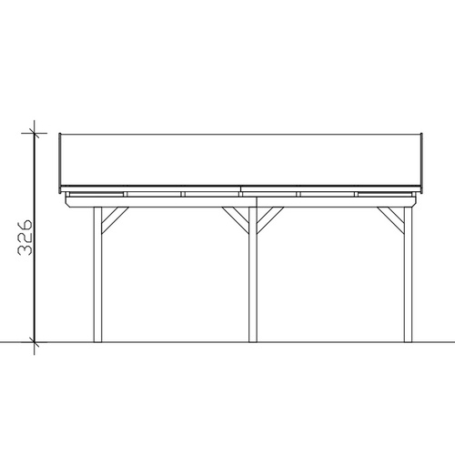 SKANHOLZ Carport »Fichtelberg«, BxT: 4...