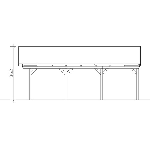 SKANHOLZ Carport »Fichtelberg«, BxT: 6...