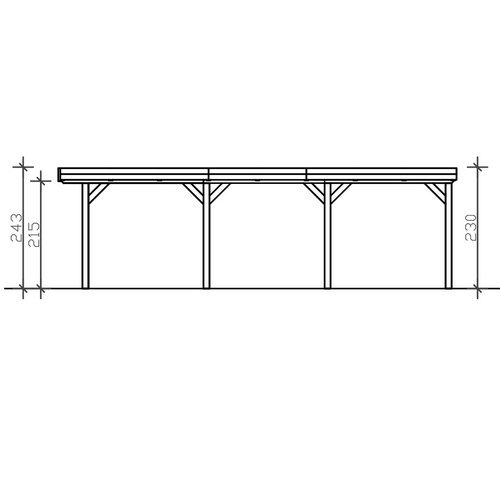 SKANHOLZ Carport »Grunewald«, BxT: 321...