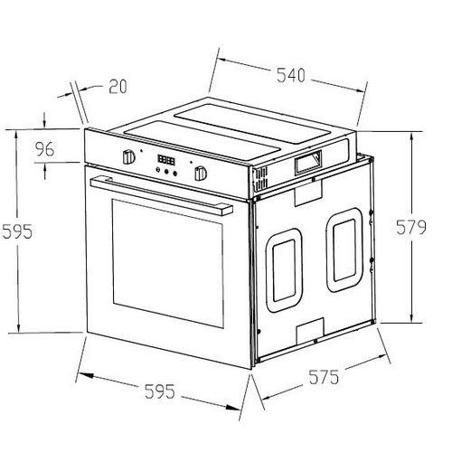 Wolkenstein Einbau-Backofen mit Softclos...