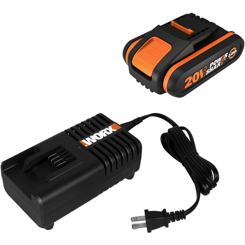 WORX WA3601 Original Power Share 20V 2 Ah Akku mit Ladegerät Starter Set Kit NEU - Image 5