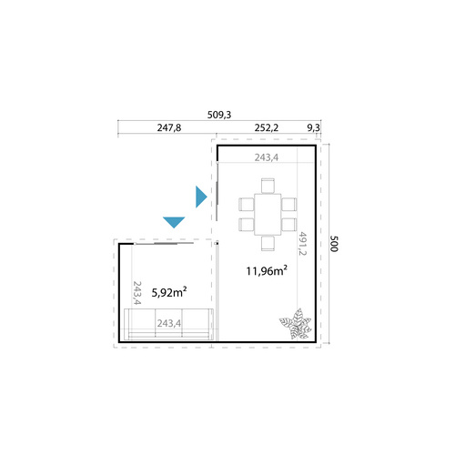 LASITA MAJA Gartenhaus »Domeo 6 «, BxT...