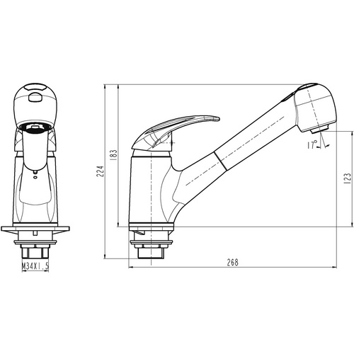 SCHÜTTE Spültischarmatur »Albatros«, Messing, glänzend, ⅜