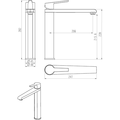 SCHÜTTE Spültischarmatur »Vita«, Messing, glänzend, ½