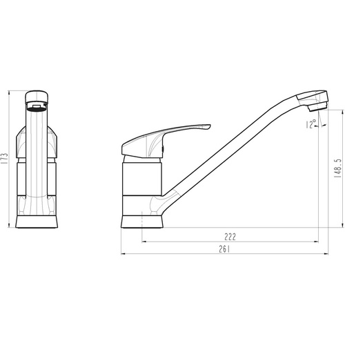 SCHÜTTE Spültischarmatur »Cellino«, Messing, glänzend, ½