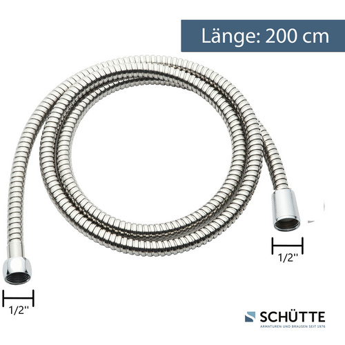 SCHÜTTE Brauseschlauch, Länge: 2 m, Edelstahl - silberfarben