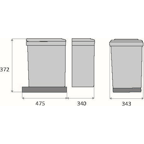 SCHÜTTE Abfalleimer, aluminiumfarben - ...