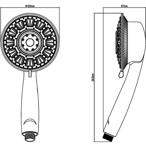 Thumbnail - SCHÜTTE Handbrause »YLLUMI«, Ø 12 cm, chromfarben - silberfarben