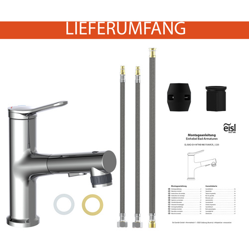 Thumbnail - Eisl Waschtischarmatur, 3/8", Zink, chromfarben - silberfarben