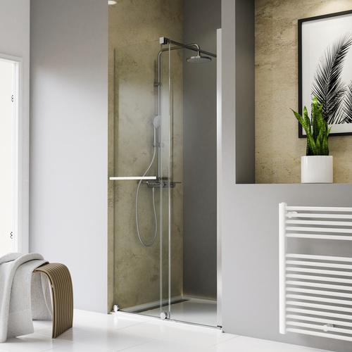 Schulte Dusch-Schiebetür Toura, 100x216: cm, Einscheibensicherheitsglas, mit hochwertigen Aluminiumprofilen