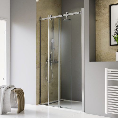 Schulte Dusch-Schiebetür Toura, 120x220: cm, Einscheibensicherheitsglas, Nischentür mit hochwertigen Aluminiumprofilen