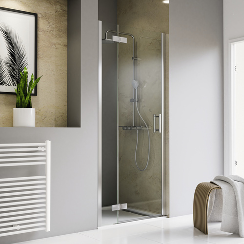 Schulte Dusch-Pendeltür Toura, 100x209: cm, Einscheibensicherheitsglas, Türöffnung nach innen und außen