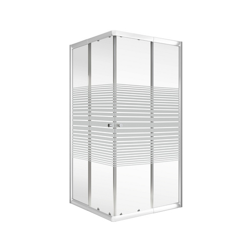 Thumbnail - SCHULTE Eckeinstieg »Sunny«, variabel, mit Schiebetüren, BxH: 75-90 x 180 cm, Griffform: Rund - weiss