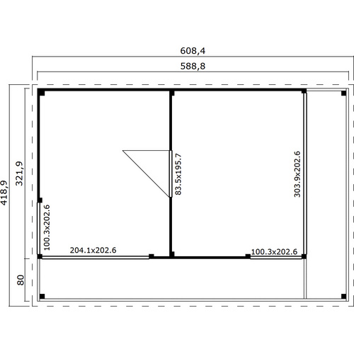 LASITA MAJA Gartenhaus »Domeo 3 Loggia...