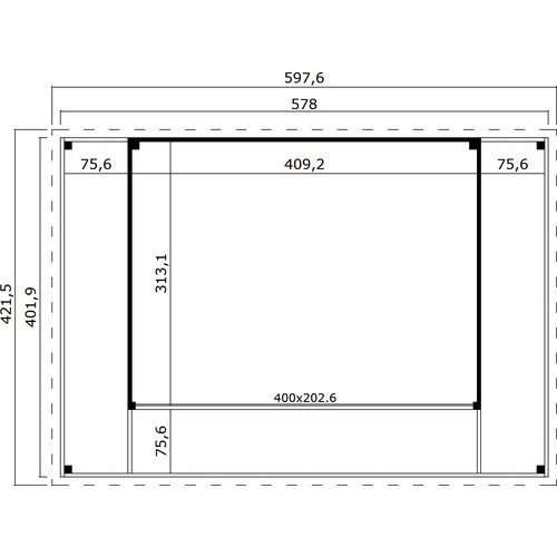 LASITA MAJA Gartenhaus »Domeo 4 Loggia...