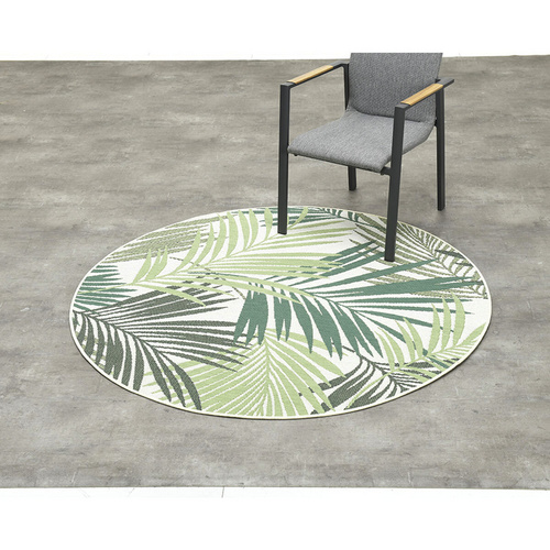 GARDEN IMPRESSIONS Outdoor-Teppich »Naturalis «, BxL: 160 x 160 cm, palm leaf - gruen