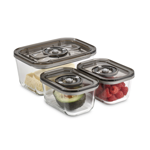 CASO Design Vakuumierbehälter »CASO VacuBoxx Eco-Set«, Kunststoff/Glas, 2,5 l