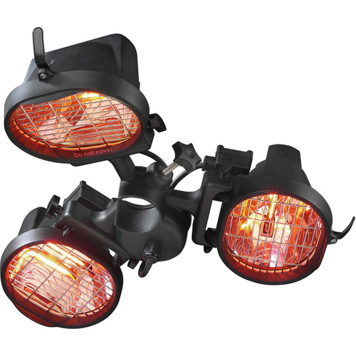 Thumbnail - EUROM Sonnenschirm-Heizstrahler » Parasol heater 1500 Patioheater«, für Flächen bis max. 12 m² - schwarz