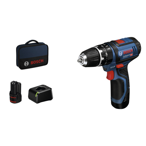 BOSCH PROFESSIONAL Akku-Schlagbohrschrauber GSB 12V-15, 12 V, inkl. 2 Akkus und Ladegerät