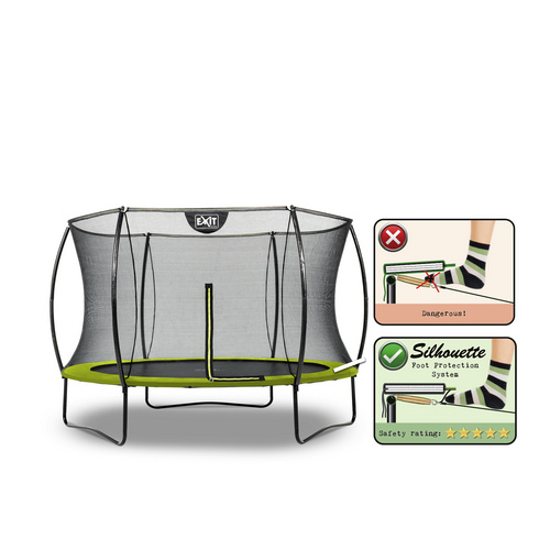Thumbnail - EXIT Toys Trampolin »EXIT Silhouette«, Ø 305 cm, max. Belastung: 100 kg, inkl. Sicherheitsnetz - gruen
