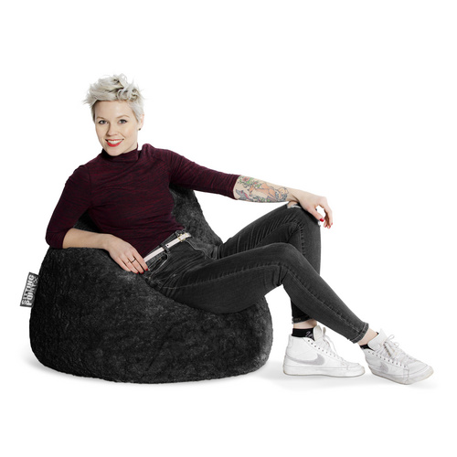 Thumbnail - Sitting Point Sitzsack »BeanBag FLUFFY XL«, schwarz, BxH: 70 x 110 cm