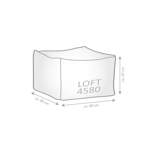 Sitting Point Sitzsack »Loft SKINS Schneeluchs«, braun, BxHxT: 80 x 45 x 80 cm