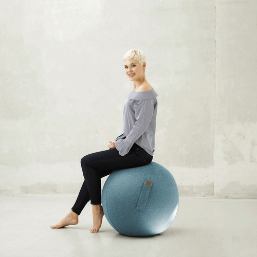 Sitting Ball Sitzsack »Sitting Ball FELT«, Ø 65 cm, Polyester - blau