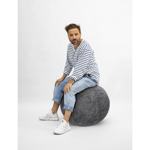 Sitting Ball Sitzsack »Sitting Ball FLUFFY STARS«, grau, Ø 65 cm