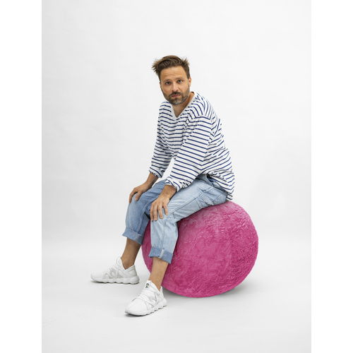 Sitting Ball Sitzsack »Sitting Ball FLUFFY STARS«, pink, Ø 65 cm - lila