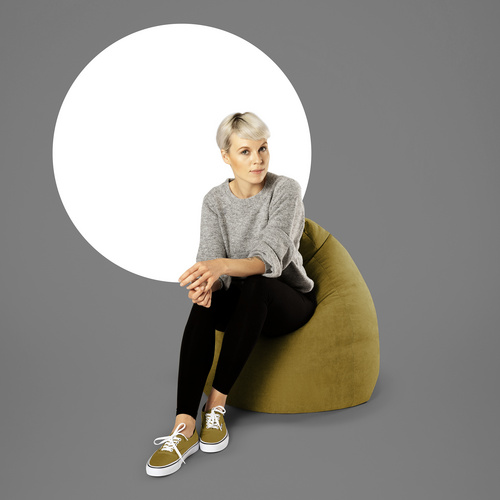 Thumbnail - Sitting Point Sitzsack »Beanbag Alfa XL«, gelb, BxH: 70 x 110 cm