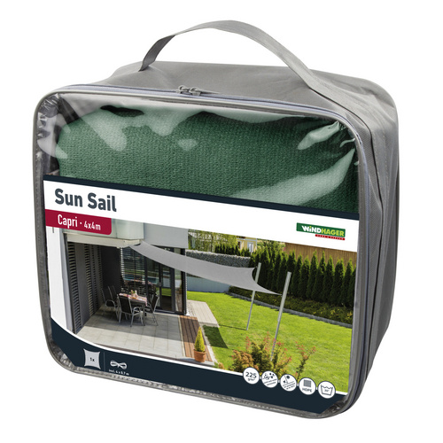 WINDHAGER Sonnensegel, Quadratisch - gru...
