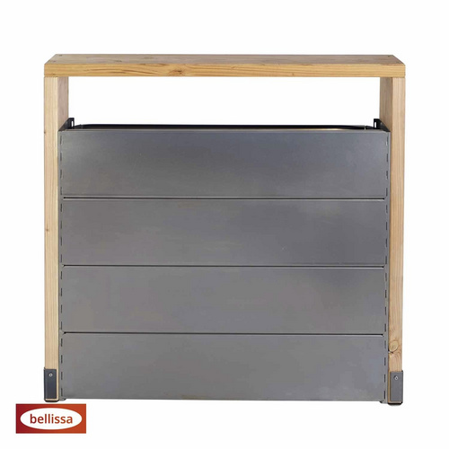 BELLISSA Hochbeet »INALTO M4«, BxHxL: 32 x 100 x 100 cm, verzinkter Stahl - silberfarben