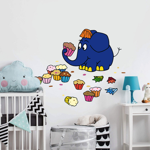 Die Maus Wandtattoo »Der kleine Elefant: Muffins«, selbstklebend