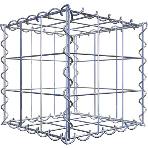 Gabiona Gabione, silbergrau, Maschenweite 10 cm x 10 cm, Spirale - silberfarben