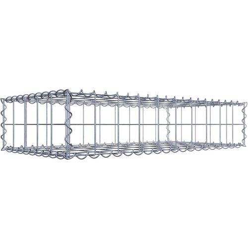 Gabiona Gabione, silbergrau, Maschenweite 10 cm x 10 cm, Spirale - silberfarben