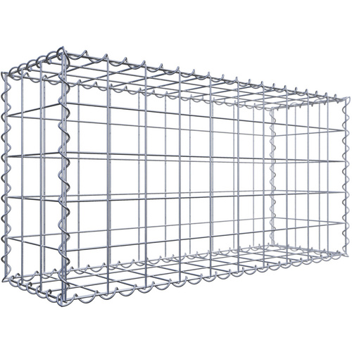 Gabiona Gabione, silbergrau, Maschenweite 10 cm x 10 cm, Spirale - silberfarben